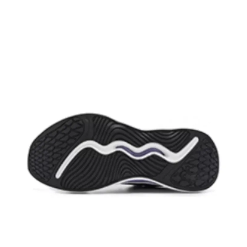 QIAODAN Anti Slip Wear Resistant Low Top Running Shoes Men's Black White-4