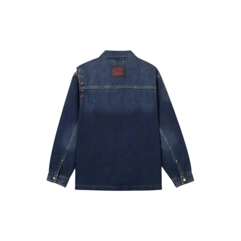 Levis CNY Denim Jackets Men Dark Blue-1