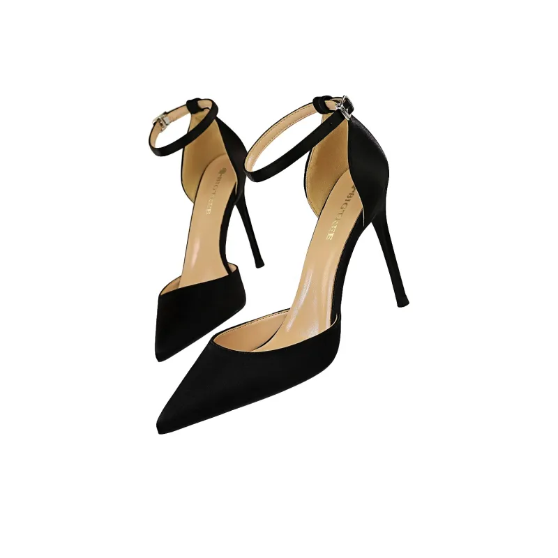 QITUMAUL Slim Heel High Heels 10cm Women's-2