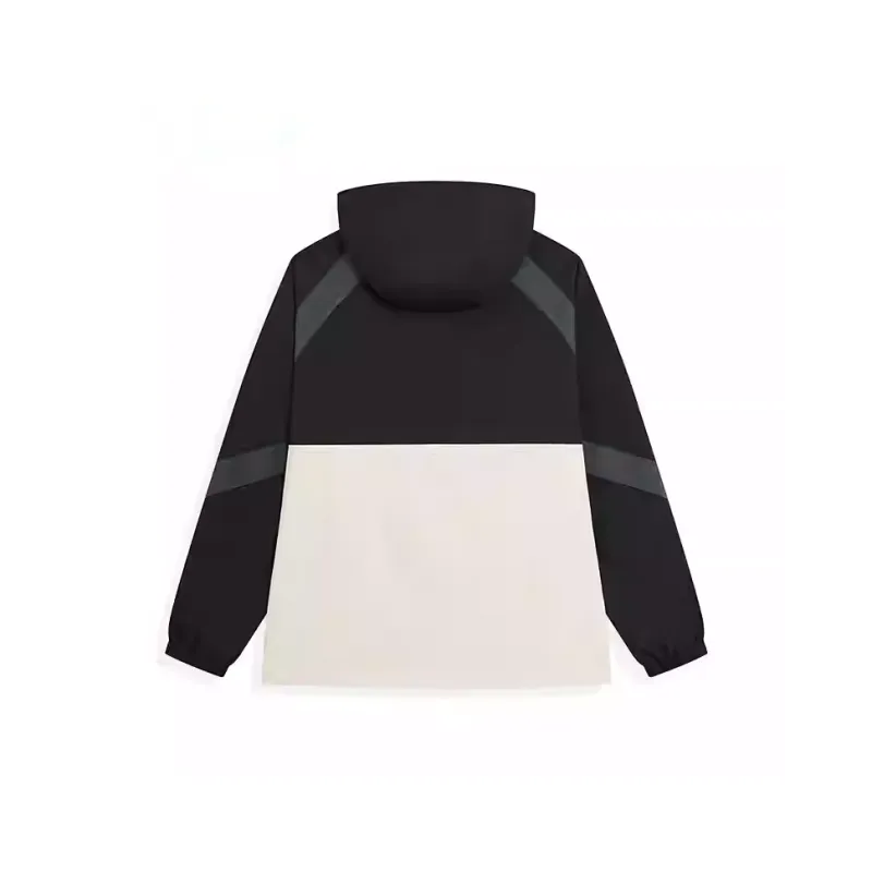 XTEP Basketball Collection Sports Lifestyle Collection Trench Coat Men's Jet Black/Mountain Moon White/Ox Horn Gray-1