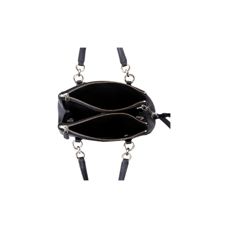 COACH Christie Leather Handbags Shoulder Bag Crossbody Bag Large Size Women's Black-3