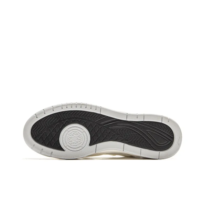 LiNing Moon White 3 Slip Resistant Cushioning Abrasion Resistant Low Top Skateboard Shoes Men's Champagne White-6
