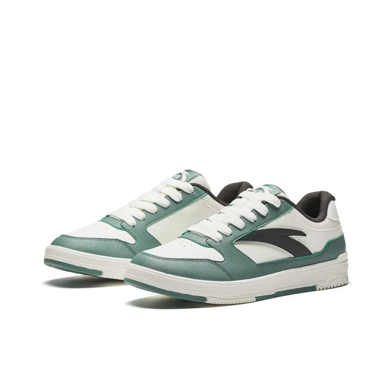 Anta Anti-Slip And Wear-Resistant Lightweight Low-Top Skateboard Shoes Men's White Green-3
