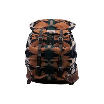 Alternative Country Leather Backpack Unisex Brown Orange