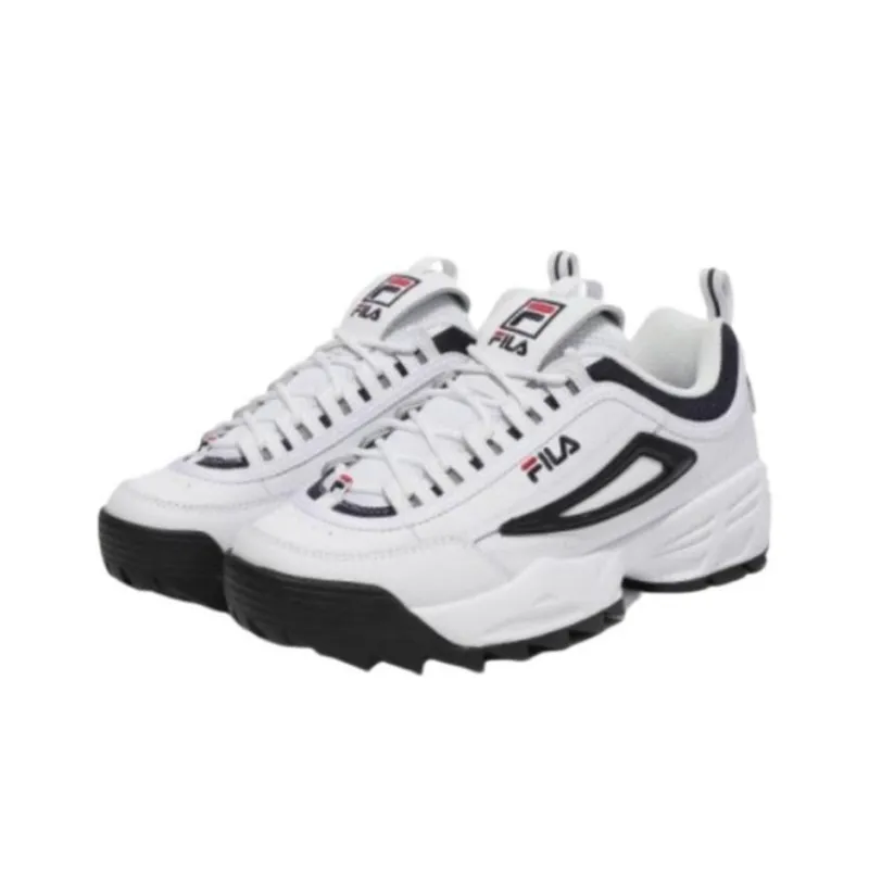 FILA Disruptor 2 Wear-resistant And Lightweight Low-Top Running Shoes Unisex White-1