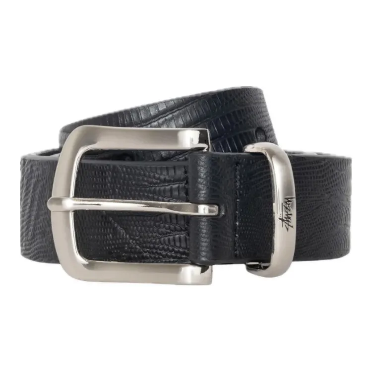 Stussy Leather Leather Belts Unisex Black 3.5cm-0