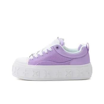 TRAPAR WAVES Low Top Canvas Shoes Women's Purple