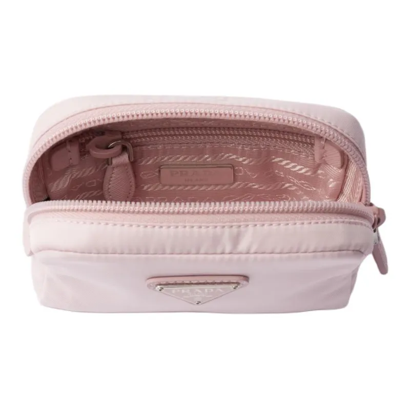 PRADA Recycled Polyamide Clutch Women's Snowflake Gypsum Pink-4