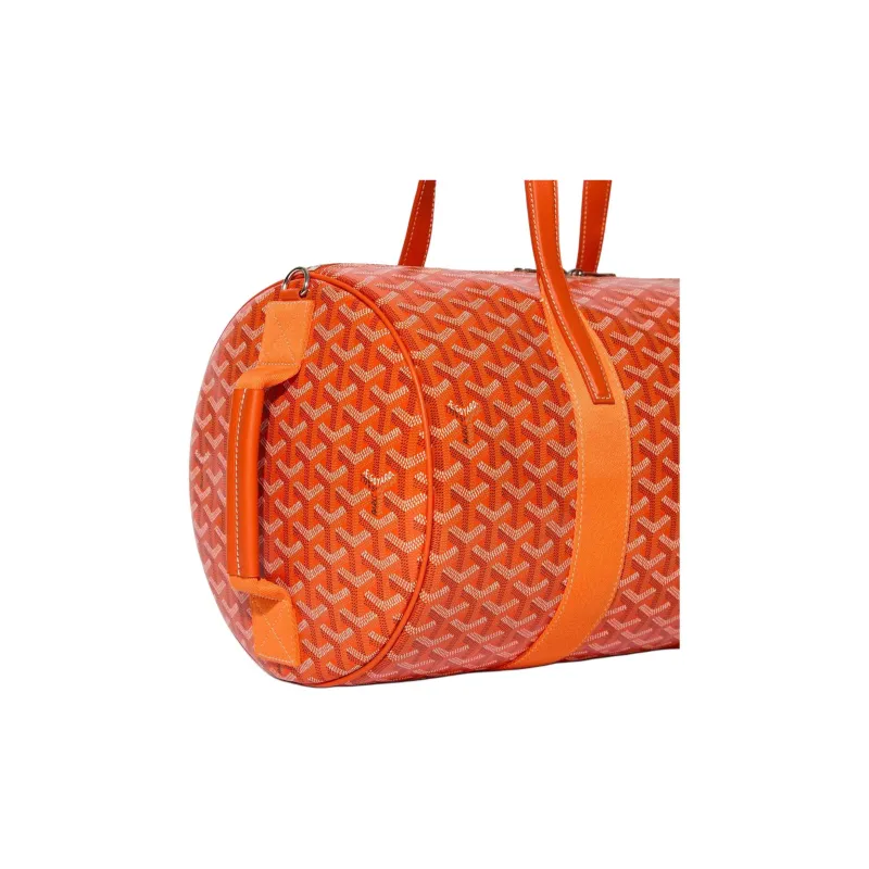 GOYARD Canvas With Calfskin Sports Bag Travel Bag Unisex Orange-3