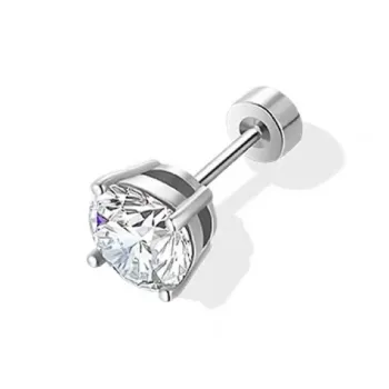 GUDUD Moissanite Stud Earrings Unisex