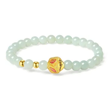 Emerald Dynasty Hetian Jade Bracelets White Jade/Pale Greenish White Jade Women's