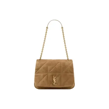 SAINT LAURENT Jamie Calfskin Shoulder Bag Medium Size Women's Golden Leaf