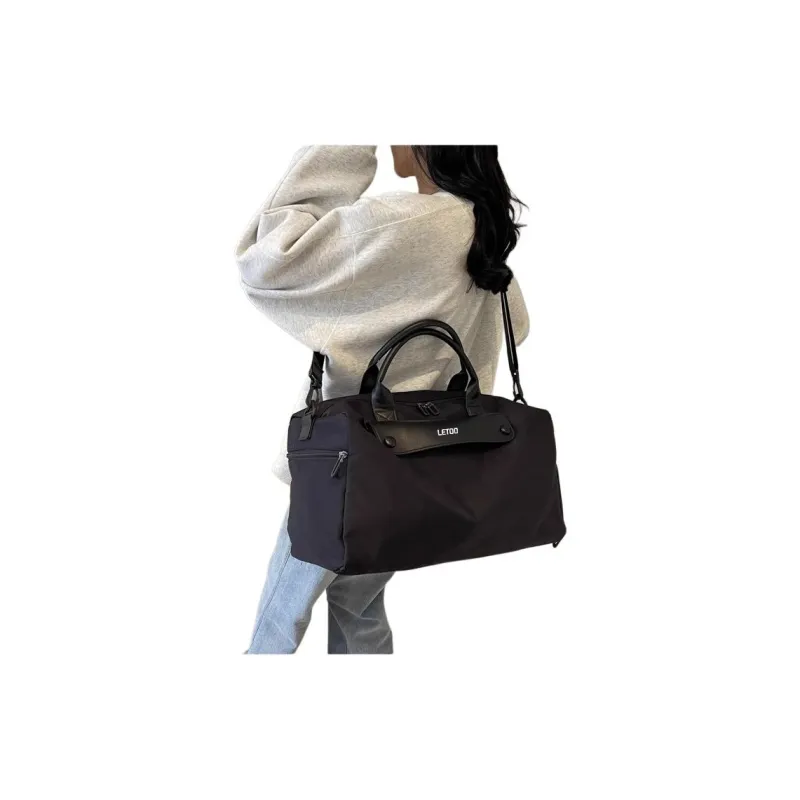 LETOO Fabric Travel Bag Unisex Pink/Ecru/Black-3