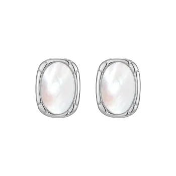 JITAIXIANG White Shell Stud Earrings Women's