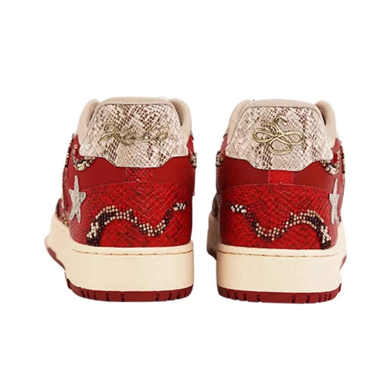 KAALIXTO Cushioning Wear Resistant Low Top Skateboard Shoes Unisex Red-4