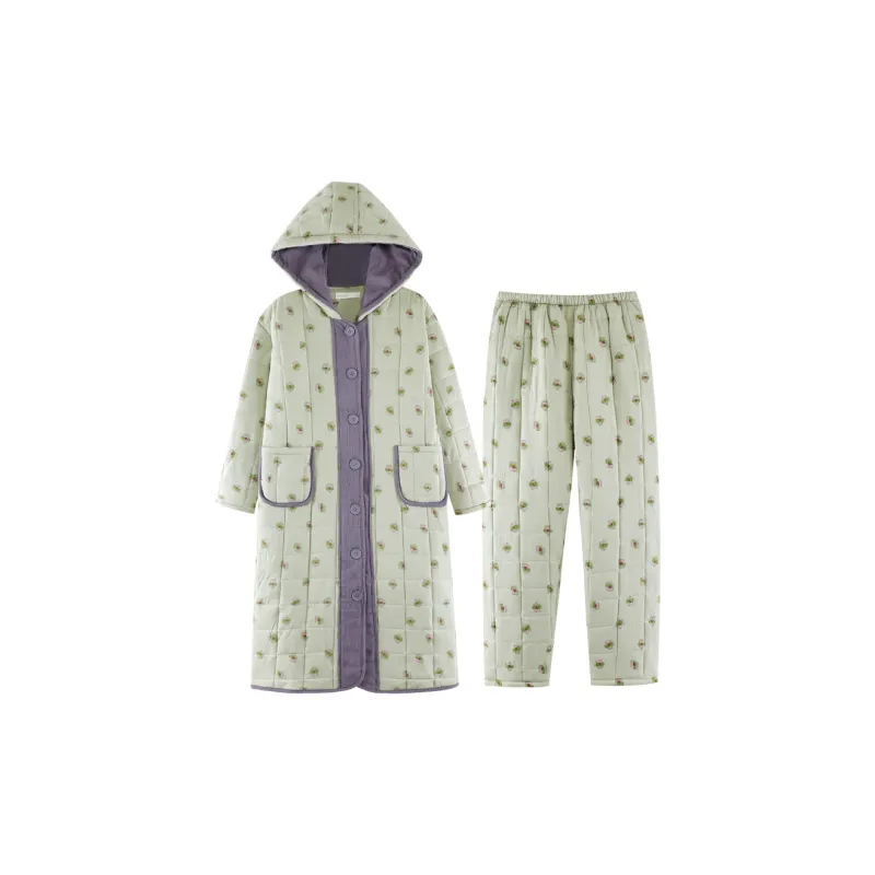 ZumashL Luxury Designer Series Pajama Set Women's Grass Green-0