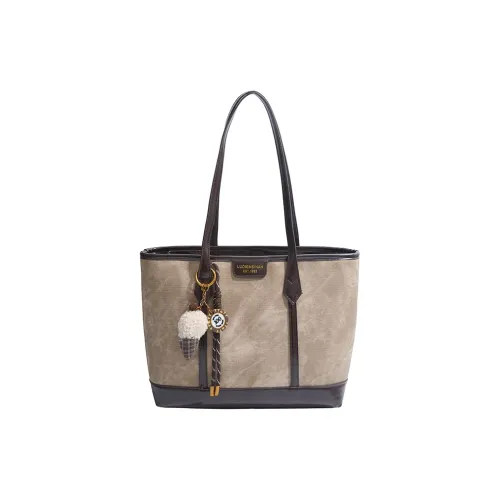 BAODIDAISHU PU ALM tote Bag Shopping Bag Shoulder Bags Women's Khaki Black/Red/Coffee