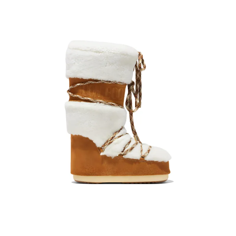 Moon Boot Icon Shearling Boot Whisky Off White-1