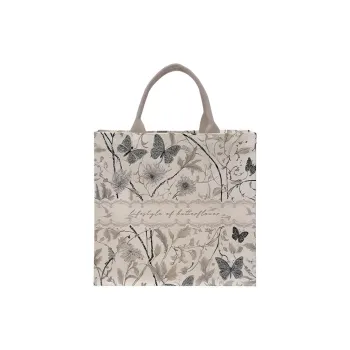 AOSONG Suede Technical Fabric Handbag Regular Women's Wisteria Butterfly