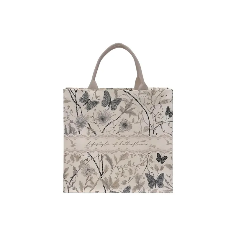 AOSONG Suede Technical Fabric Handbag Regular Women's Wisteria Butterfly-0