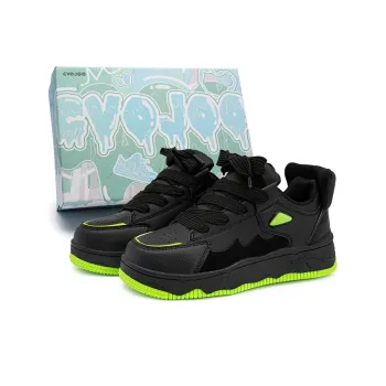 CVOJOO Puffy Shoes Anti Slip Wear Resistant Low Top Skateboard Shoes Unisex
