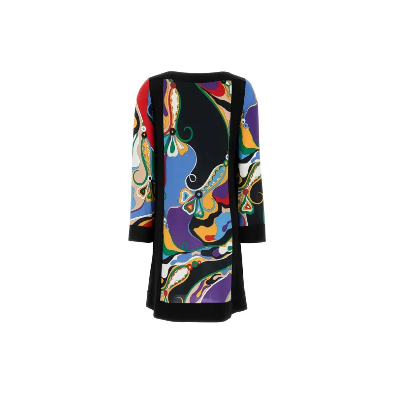 EMILIO PUCCI Orchidee Printed Long Sleeved Mini Dress-1