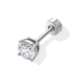 Four-Prong Stud Earrings 4mm