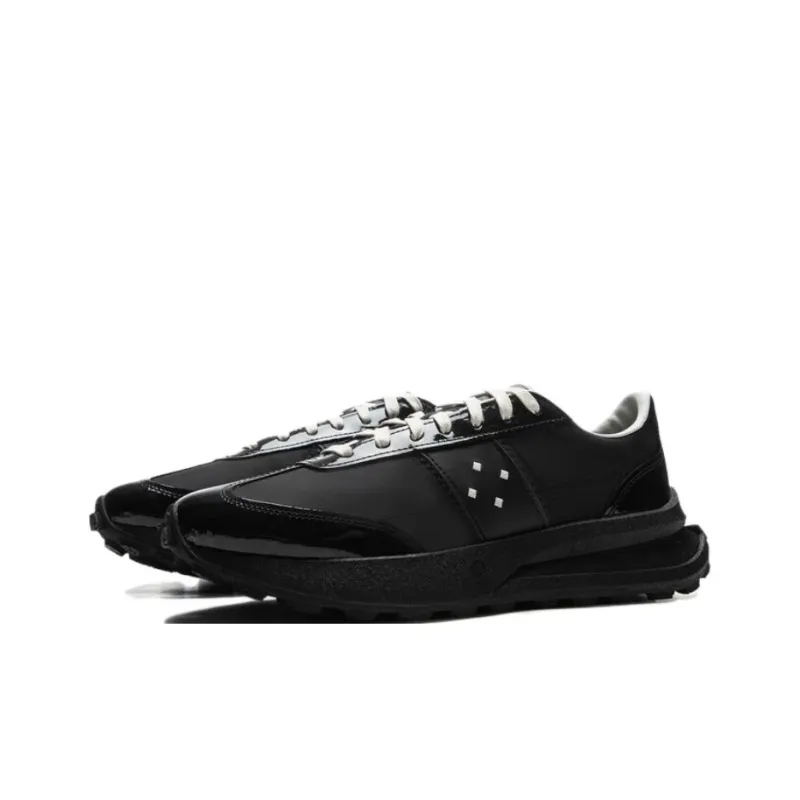 LiNing Lightweight Boat Anti Slip Wear Resistant Low Top Casual Shoes Unisex Black-2