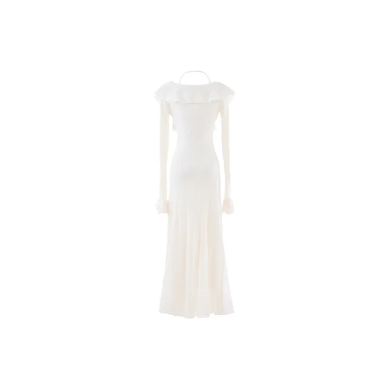 Blovelan Long Sleeved Dresses Women's Snow Apricot-1