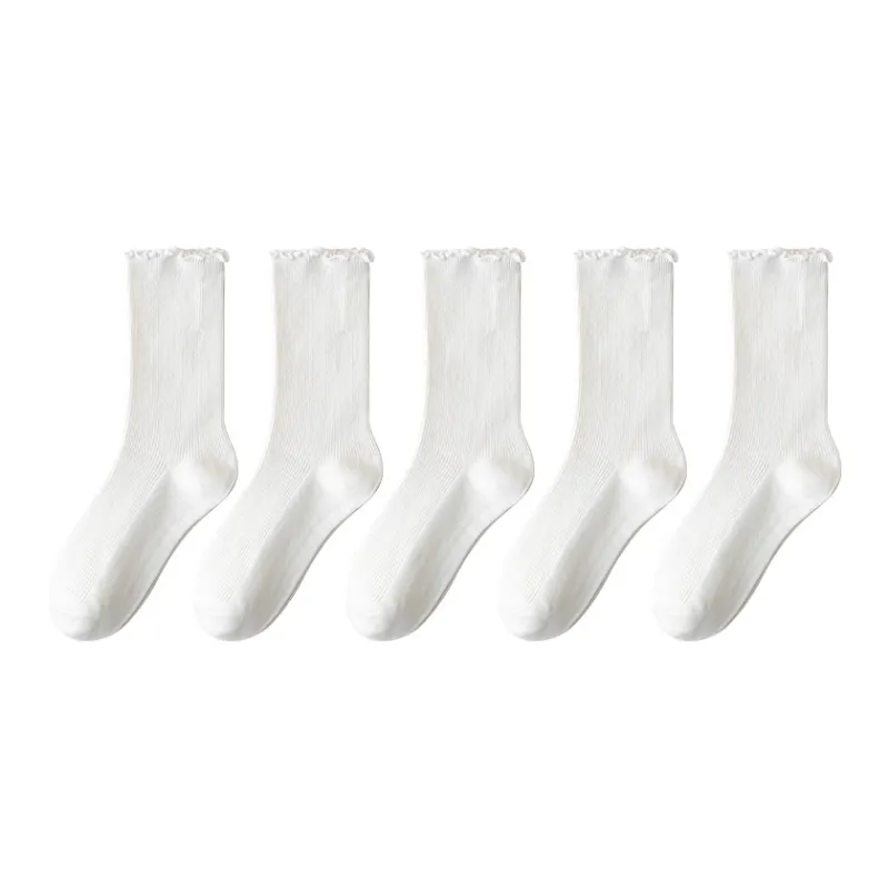 Lan Miao Mid Calf Socks Women's 5 Pack-0