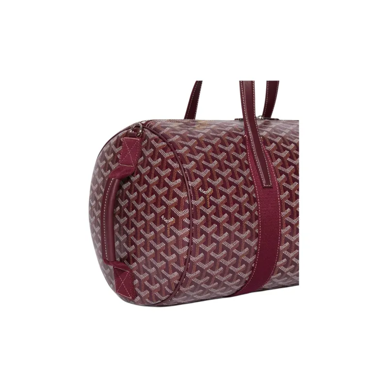 GOYARD Canvas With Calfskin Sports Bag Travel Bag Unisex Burgundy Color-3