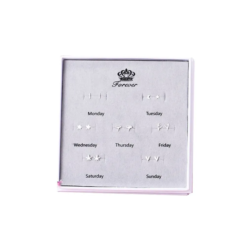 GAGA S 990 Silver Stud Earrings Women's-4