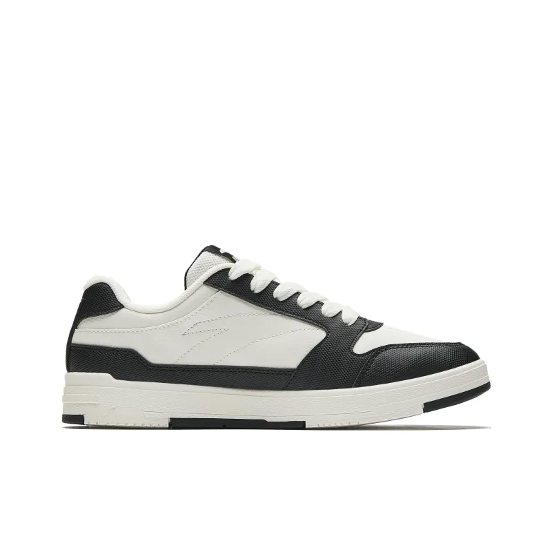 ANTA Skateboard Shoes Men Low Top Ivory White/Basic Black-1