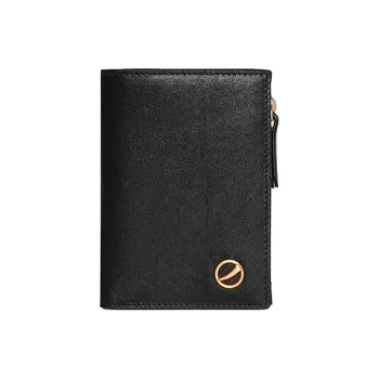 SUPERMERCY One Stroke Series Cow Leather Wallet Unisex Ink Black