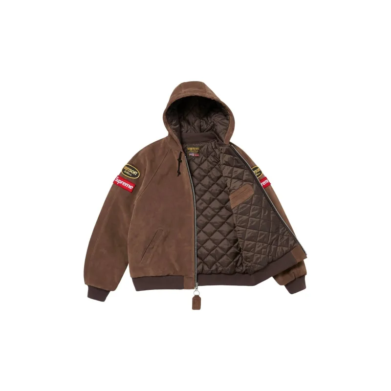 Supreme Vanson Leathers Hooded Work Jacket-8