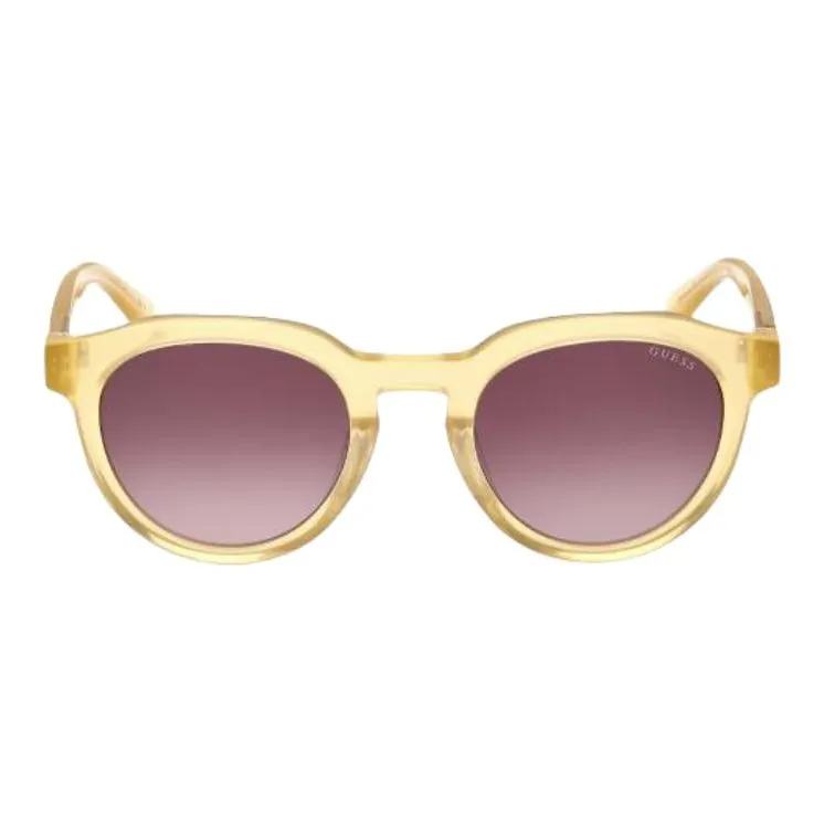 GUESS Plastic Round Sunglasses Men's Yellow-1