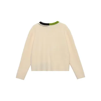 MUGUOGUOMU Sweater Women's Cream Yellow