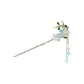 Blue Peach Blossom Tassel Hairpin