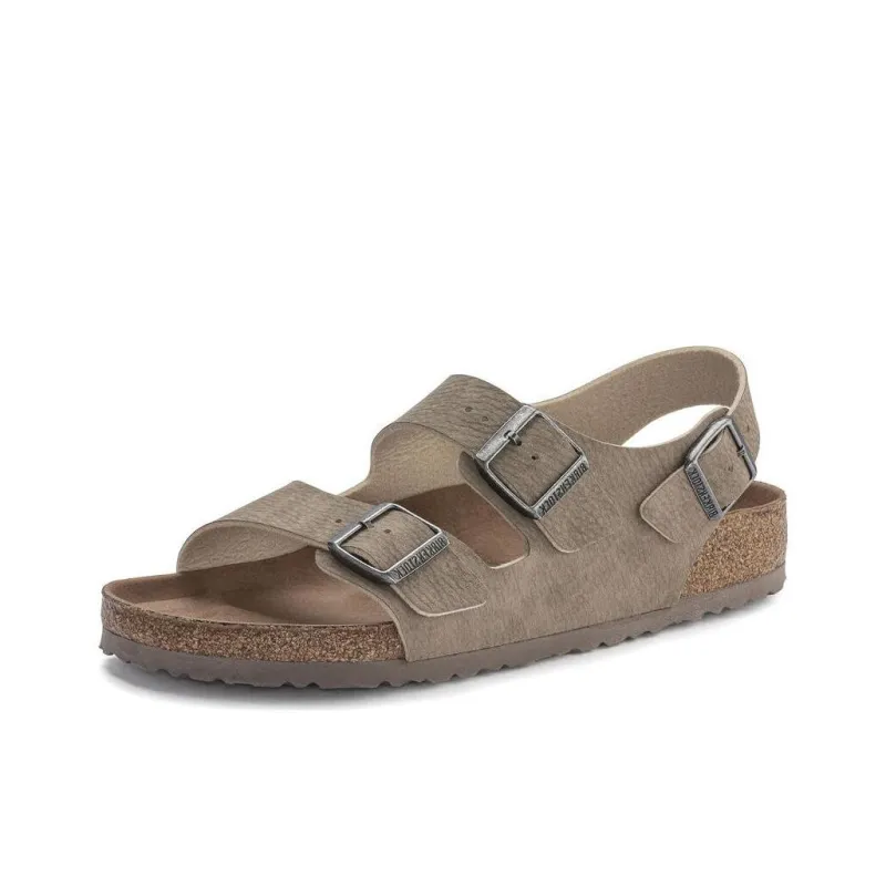 Birkenstock Milano Vegan Beach Sandals Men's Taupe Narrow Fit-2