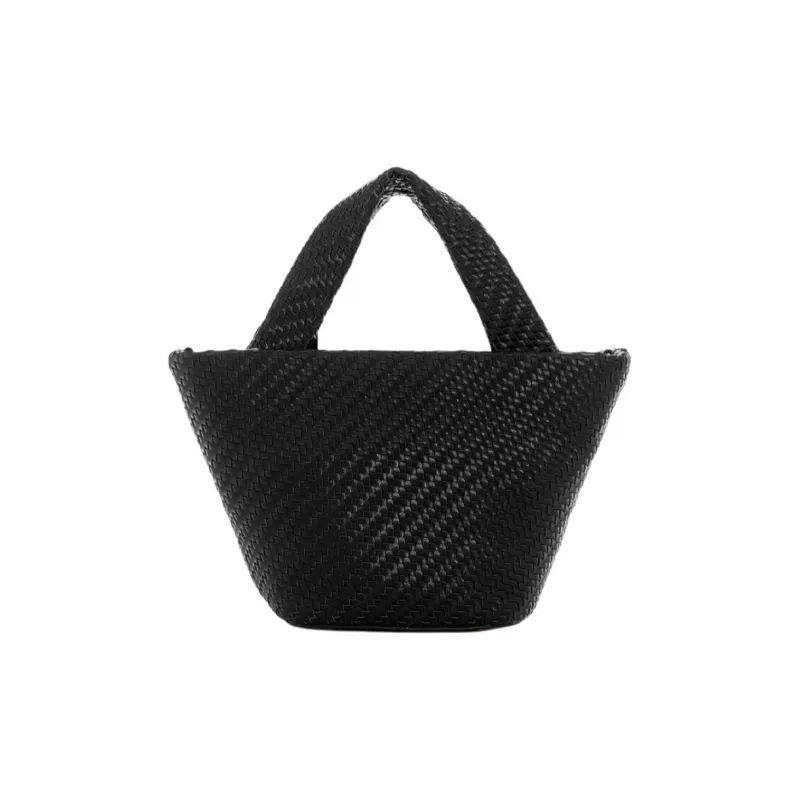 GUESS Artificial Leather One Shoulder Handbags Medium Size Women's Black-2