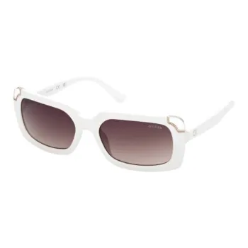 GUESS Injection Molded Square Sunglasses Women's White