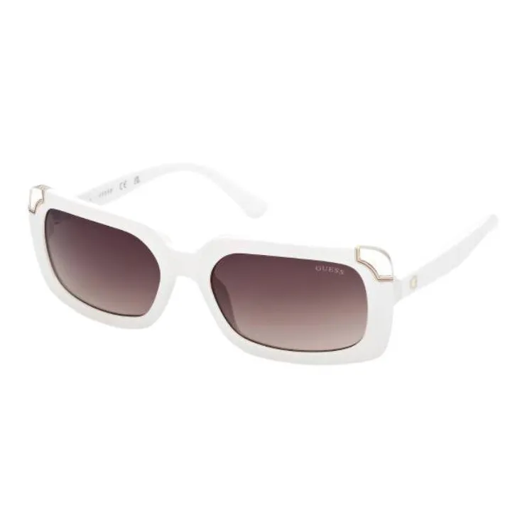 GUESS Injection Molded Square Sunglasses Women's White-0
