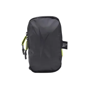 Reebok Recycled Material, Polyester One Shoulder Handbag, Crossbody Bag Regular Unisex Black