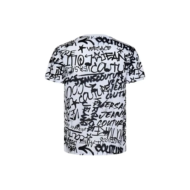 VERSACE Graffiti print Cotton T shirt-1