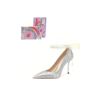 Crelinkxlat High Heels Women's Silver