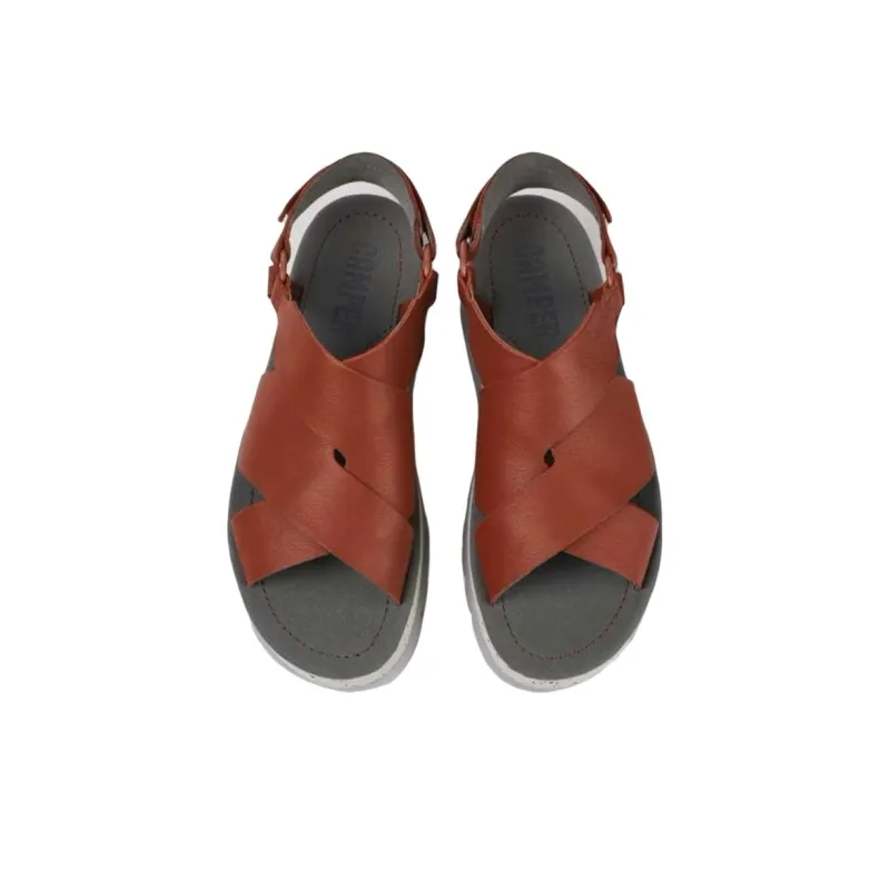 CAMPER Oruga Up One Strap Sandals Women's Red-2