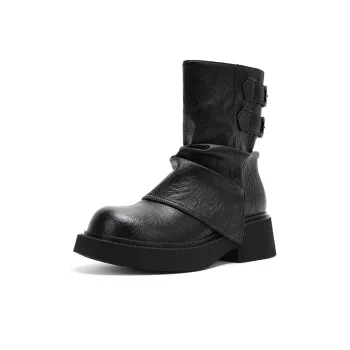 HUANAI Ankle Boots Women's Black/Brown