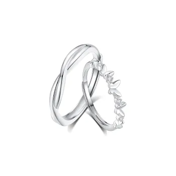 NVBBK Sterling Silver Rings Unisex