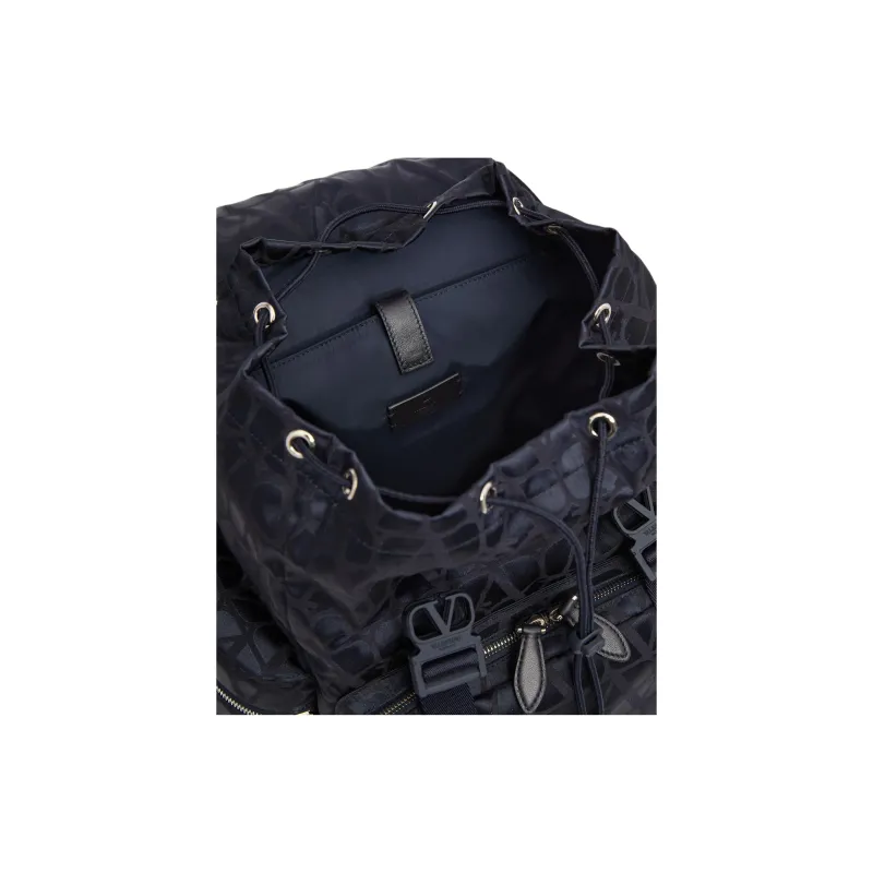 Valentino Technical Fabric Backpack Unisex Marine Blue-3