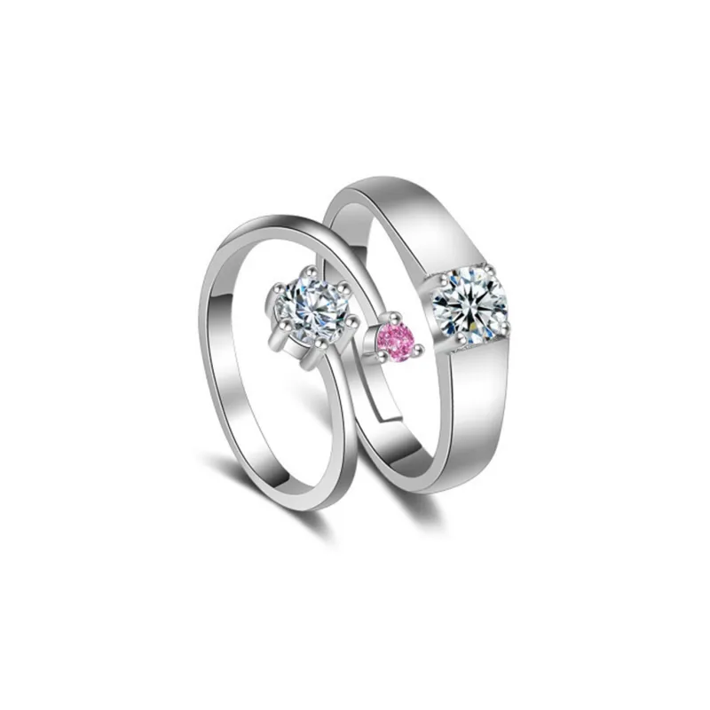 QIANFANGDAHUANGYE Zircon Rings Unisex-0